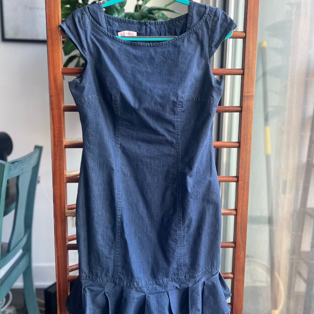 Laurèl Denim Fit and Flare Dress